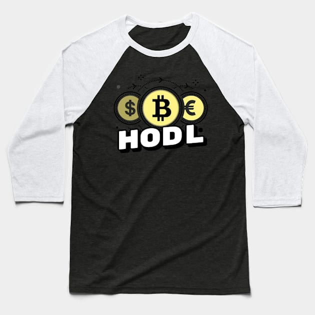 Bitcoin Hodl Baseball T-Shirt by BB Funny Store